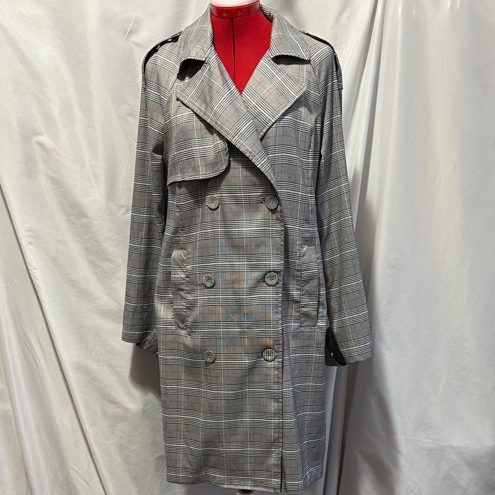 Forever 21 Gray Trench Coat Classic Style